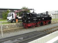 Lok 99 5906 beim Bekohlen im Bahnhof Benneckenstein (1)