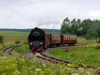 Sonderzuge N 89401 bei der Fahrt durch die Wendeschleife im Bahnhof Stiege