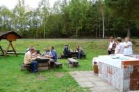 Reisegruppe beim Mittagessen im Waldhof Silberhütte