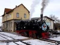 Die Lokomotive Lok 99 5906 beförderte am 08. und 09.12.2012 die Nikolaussonderzüge des Freundeskreis Selketalbahn e. V. (08.12.2012)