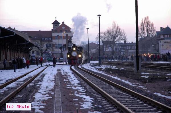 wartender Sonderzug im Bf Quedlinburg